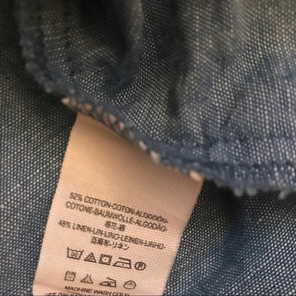 💕HP💕Free People Chambray Off Shoulder Top - Picture 5 of 6